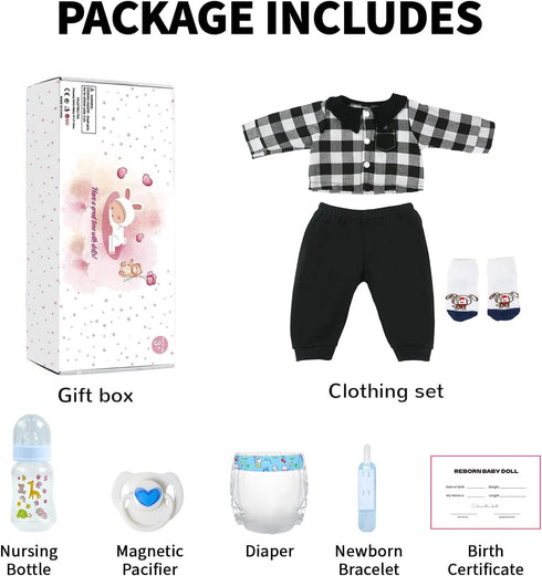 20 inch 3+ KSBD Reborn Baby Dolls - Lifelike Realistic Baby Doll Boy, Real Life Baby Dolls with Soft Weighted Body