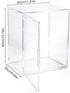 Penitue 3-Tier 2 Countertop Baby Bottle Organizer, Clear Acrylic Storage Box with Removable Dividers & Magnetic Door