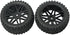 12mm Hex Wheel Rims with Mesh Shape Rubber Tires and Sponge, 88mm/3.46" Replacement for 1/10 RC Off-Road Car Truck