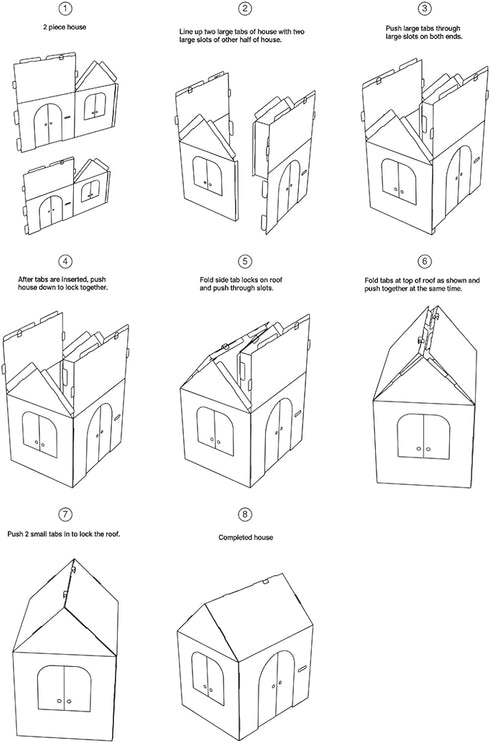 Easy Playhouse Gingerbread House - Kids Art & Craft for Indoor Fun, Decorate & Personalize
