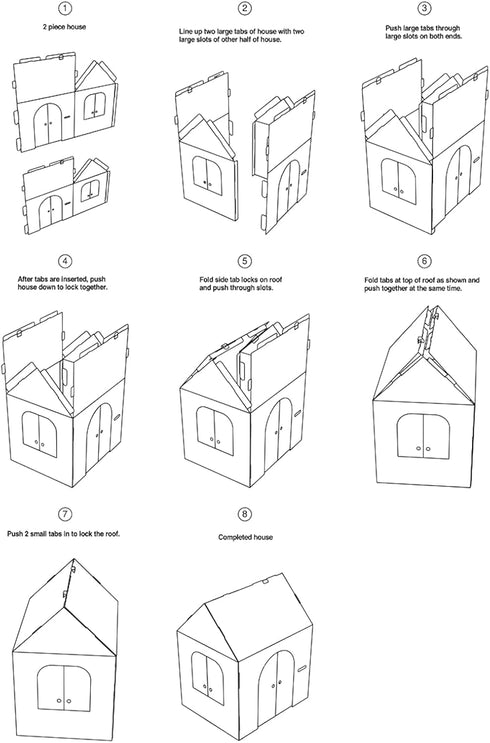 Easy Playhouse Barn - Kids Art & Craft for Indoor & Outdoor Fun, Decorate & Personalize Cardboard Fort, 32" X 26.5" X