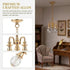 2Pcs 1:12 Toddmomy Dollhouse Miniature Chandelier Scale Tiny House Ceiling Light Durable Alloy Hanging Lamp for DIY
