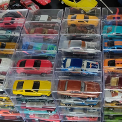 50 PCS 1/64 Scale Model Car Display Case, Transparent Toy Car Display Boxes for Hot Wheels and Matchbox Collectors