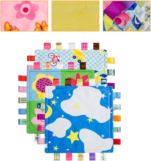 Colorful Baby Security Blanket, Soft Touch Plush Sleep Helper for Kids and Toddlers