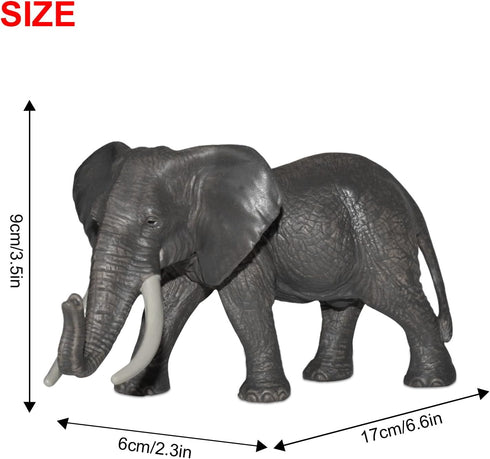 Andux Realistic Animals Figures Toys Marine Life Wild Jungle Learning Educational Playset FZDW-03 (Elephant)