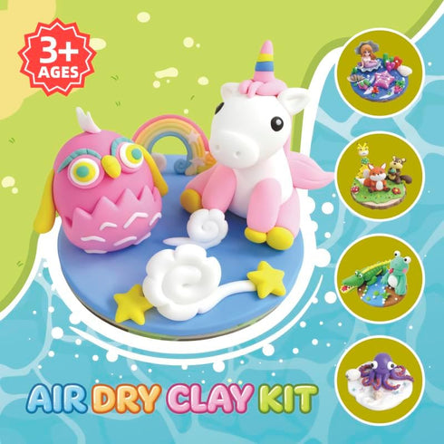 Xoprmey Tutorials,20 Air Dry Clay Kits for Kids,Animal & Ocean Theme,Modeling Clay for Kids, DIY Model Magic Clay