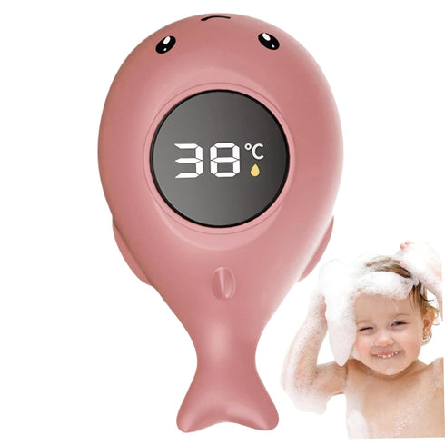 Vistnale 0-90C 4.7x2 Inch 1 Baby Bath Thermometer, Waterproof Digital Water Thermometer with LED Touch Screen, Temp