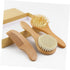Set HANABASS Newborn Baby Hair Brush Wool Brush Wooden Comb Silicone Scrubber for Gentle Grooming