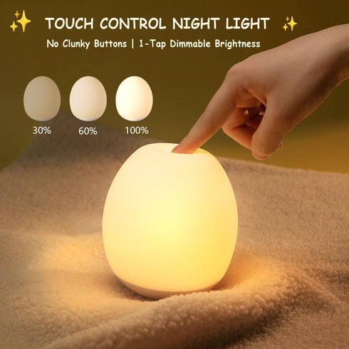 7 &30-Min Night Light for Kids,Egg Night Light for Baby Nursery, Colors Changing Timer Portable Nursery Night Lamp