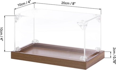 MECCANIXITY Acrylic Display Case, 8"x4"x4" Clear Display Box Assemble Dustproof Storage Organizer Showcase for Collectibles Action Figures