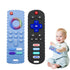 2-Pack Baby Teething Toys - TV Remote Control Shape Silicone for Babies 0-18 Months, BPA-Free (Black+Blue)