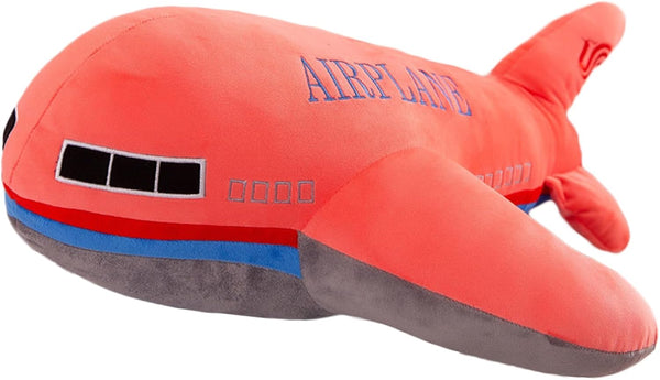 zhidiloveyou 15.7" Airplane Plush Red Stuffed Plane Toy Aircraft Hug Pillow Gifts