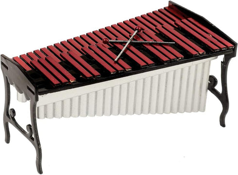 Dselvgvu Miniature Xylophone with Case Mini Marimba Percussion Musical Instrument Replica Collectible Dollhouse