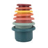 Nuby Interactive Stacking Soft Silicone Cups Toy, Seven Piece Set (Colors May Vary) Promotes Coordination