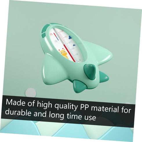 Bath Water Thermometer Green Cartoon Plane Shape Accurate Temperature Gauge Safe Bath Tub Accessory for Newborns