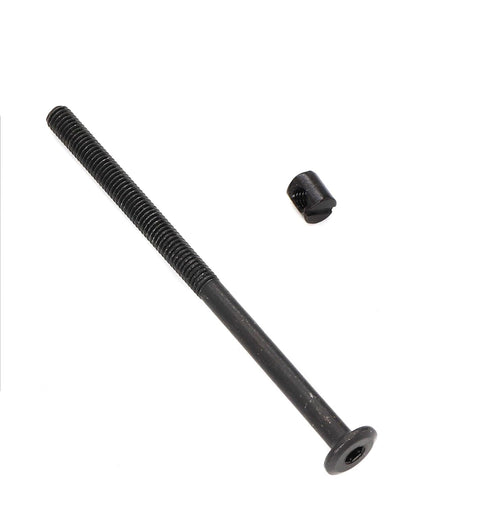 cSeao 10-Pack M6 70mm Black Socket Cap Screws and Barrel Nuts Set for Furniture Crib Chairs Baby Bed