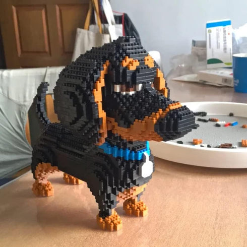 Building Block Animal Dogs, 2100 Pieces Micro Mini Block Dog Set, DIY 3D Toy for Kids or Adults