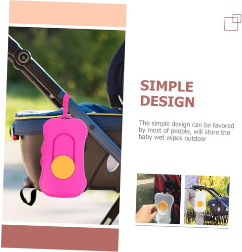 HAKIDZEL 2-Pack Portable Wipe Dispenser Silicone Button Travel Wipe Holder Refillable Outdoor Tissue Box Waterproof