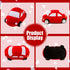 Plush Red Stuffed Car Shaped Pillow - Cute Toy Decor Gifts for Kids, 11.8 Inch