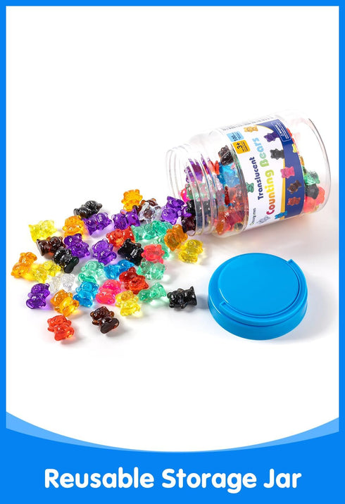 100 Counting 10 Counting Pcs Translucent Bears - Colors - Kindergarten Classroom & Light Table Manipulatives, & Color