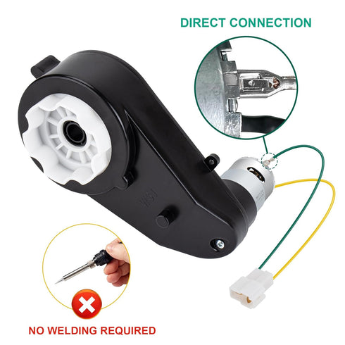 24V RS555 40000RPM DC Motor Gearbox, High-Speed Motor Gearbox for Children's Riding SUV Accessories, 2Pcs