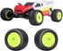 Mounted Front Wheels for Losi Mini T 2.0, Replacement 1/18 Off Road Directional Tires (Yellow)