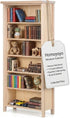1:12 Scale Dollhouse Bookshelf, Doll House Model Storage Cabinet Wooden Miniature Bookcase
