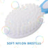 MUELODSIC Set 2pcs Hair Wash Brush and Comb for Newborns, Soft Nylon Bristles Scalp Care Grooming Kit, Gentle Bathing