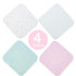 24Pack 9x9 softan Baby Washcloths, Baby Wash Cloths Extra Soft & Ultra Absorbent, Baby Towels and Washcloths Face Towel