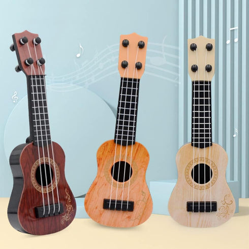 Zerodeko 3 PCS Classical Ukulele Instrument - Kids Toy Toddler Guitar with 4 Nylon Strings, Educational Musical Toy for