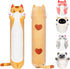 Long Cat Plush - Cute Brown Cat Stuffed Animals, Soft Plushies, Kawaii Kids Plush Sleeping Throw Pillow Doll (20 Inch)