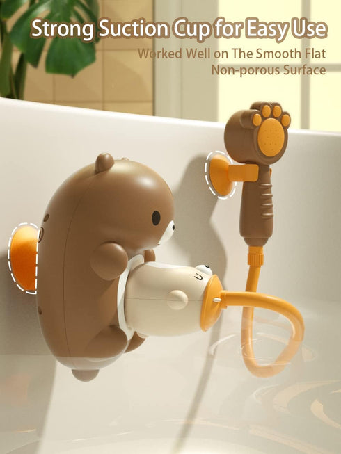 cxjoigxi 3-4 5 1 2 4-8 Bath Toys for Toddler Years, Modes Baby Bath Shower Sprayer for Year Old, Bear Sprinkler Bathtub