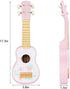 Sets 2 3 Kids Guitar for Girls, Wooden Musical Instruments Toys with Ukulele, Tambourine, Maracas, Harmonica, Mini Band