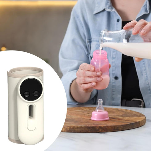 sporful 8000mAh Portable Bottle Warmer Sleeve Fast Heating LED Indicators Travel Heater for Breastmilk Formula