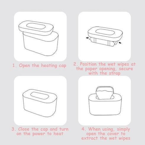 Nuiorfty Baby Wipe Warmer, Portable Wipe Warmer Dispenser with Adjustable Temperature & Night Light, Gentle Heating