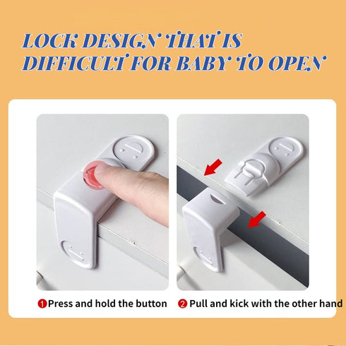 2 Pack Child Safety Refrigerator Lock - Anti-Opening Locks for Home Fridge Freezer Door with 3M Adhesive