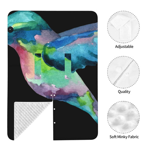 Zhbvncp Hummingbird Watercolor Baby Car Seat Cover & Breastfeeding Nursing Cover - Breathable Stretch Fabric Multi-Use