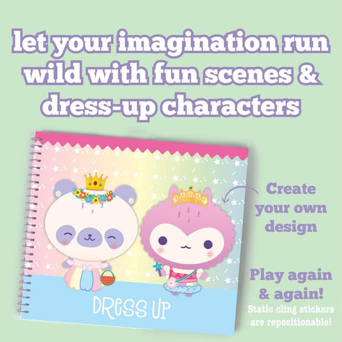 Craft-tastic Sticker It Up! Reusable Sticker Book for Kids with 750+ Repositionable Stickers on 8 Scene Pages