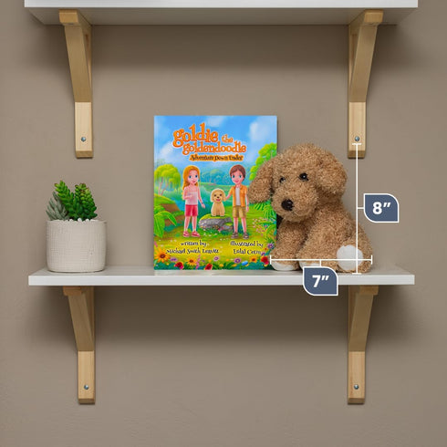 Goldie The Goldendoodle Adventure Down Under - Children's Book & Stuffed Dog Plushie Set for Ages 3-8
