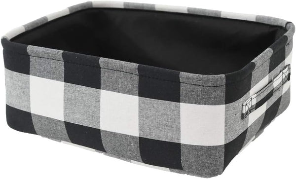 INough Christmas Buffalo Plaid Storage Basket, Collapsible Toy Box for Kids, Baby/Office/Bedroom, Farmhouse Decor.