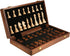 Dan&Dre 15 Folding Wooden Chess & Checkers Set (2 in 1), Portable Travel Chess Board Gift