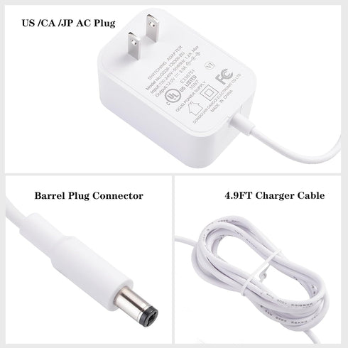 Baby Swing Power Cord Adapter, 12V Charger for Graco Soothe My Way, EveryWay Soother, Replacement Model K36V120300U