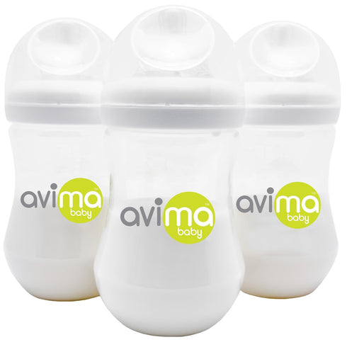 Avima Baby 9 oz Anti Colic Baby Bottles for Breastfed Babies -