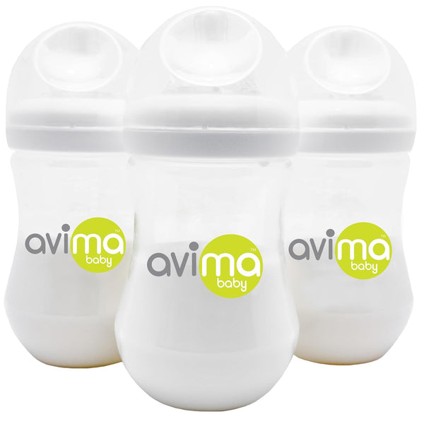Avima Baby 9 oz Anti Colic Baby Bottles for Breastfed Babies -