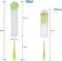 18" 2.5 LiKee Super-Long Bottle Cleaning Brush, Extra-Large Wide Cleaner, Flexible Long Handle Brush for Water Bottle