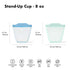 OXO Tot Silicone Reusable Bags: 2 Piece Cup Set in Opal and Dusk