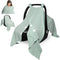 Muslin Car Seat Cover for Babies, Baby Carseat Cover for Boys Girls,