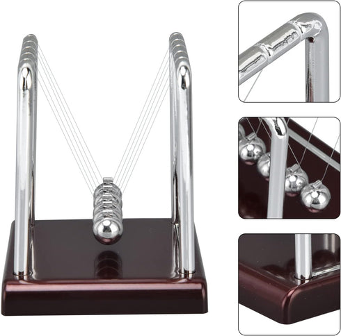Ejoyous Newton's Balance Ball - Metal Swinging Physics Pendulum Desk Toy for Office