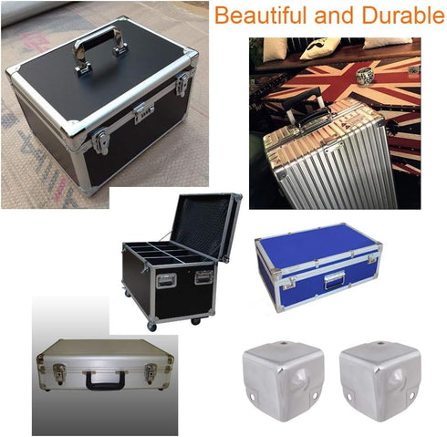 8Pcs Galvanized Tool Box Corner Protectors - Aluminum Box Angle Guard Metal Wrap
