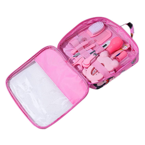 Jualyue Baby Healthcare Grooming Kit Baby Nasal Aspirator Nail Clipper Hairbrush Set Newborn